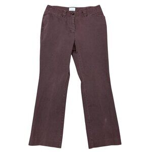 VINTAGE Women's L.L. BEAN Straight Leg Low Rise Brown Chino Pants-‎ Size 8P